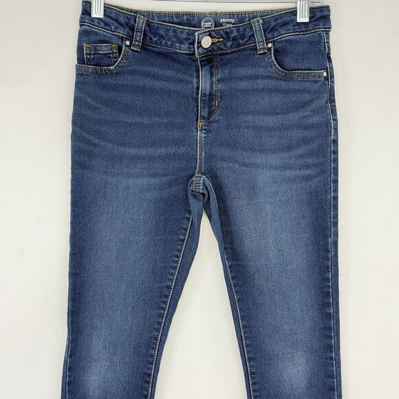 Wonder Nation Jeans Girl Size 12 Plus Skinny Adjustable Waist Denim Blue - Picture 2 of 16